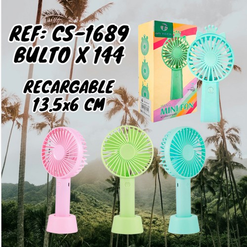 Ventilador 6X13.5Cm Electrico Recargable O