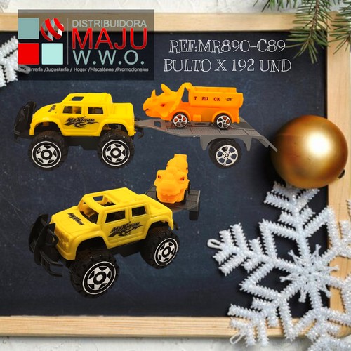 Monter Truck Con Trailer Y Carro Dino