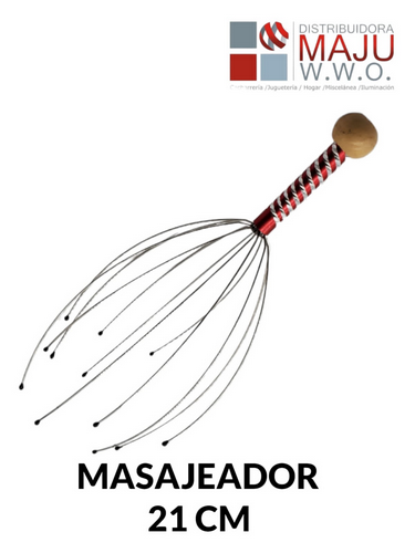 Masajeador Para Cabeza De 21Cm Colores Vari