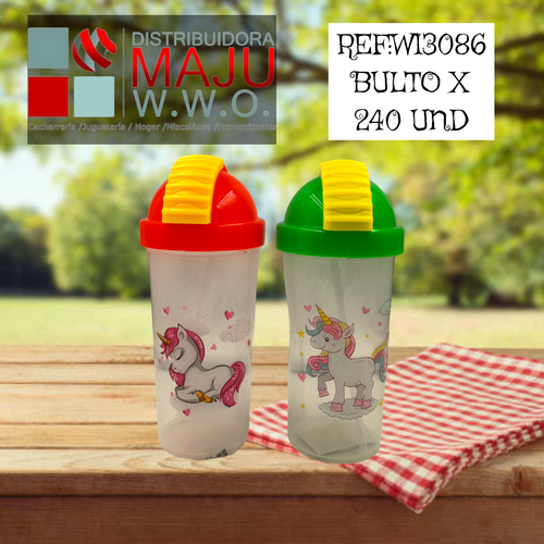 Vaso Pitillo 300 Ml Diseño Pony