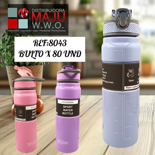Botilo Con Tapa Antideslizante Coloores De 80