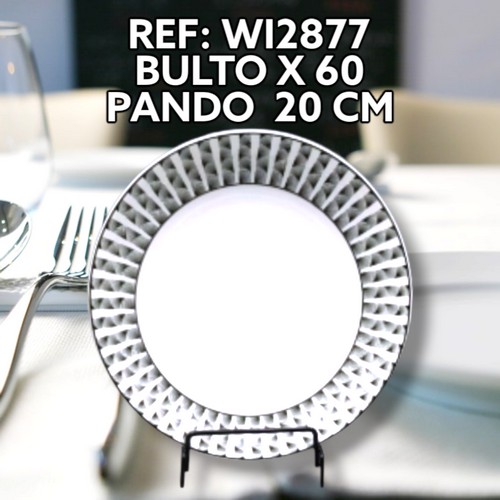 Plato Ceramica Pando Con Diseño Decorado Li