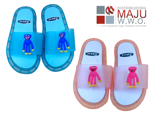 Chancleta Infantil Marcianos Con Luz En Pvc