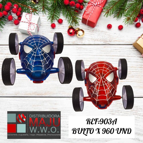 Carro Doble Faz Araña Para Niño Colores