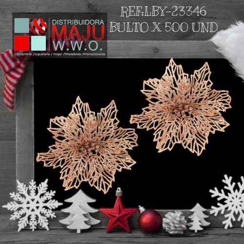 Flores Escarchadas Para Colgar X2Pcs