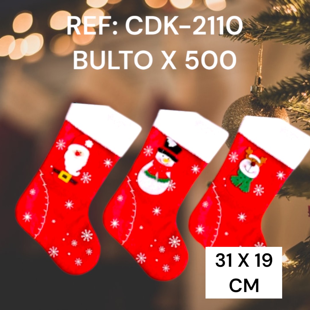 Decoracion Navidad Calcetin Navideño Con