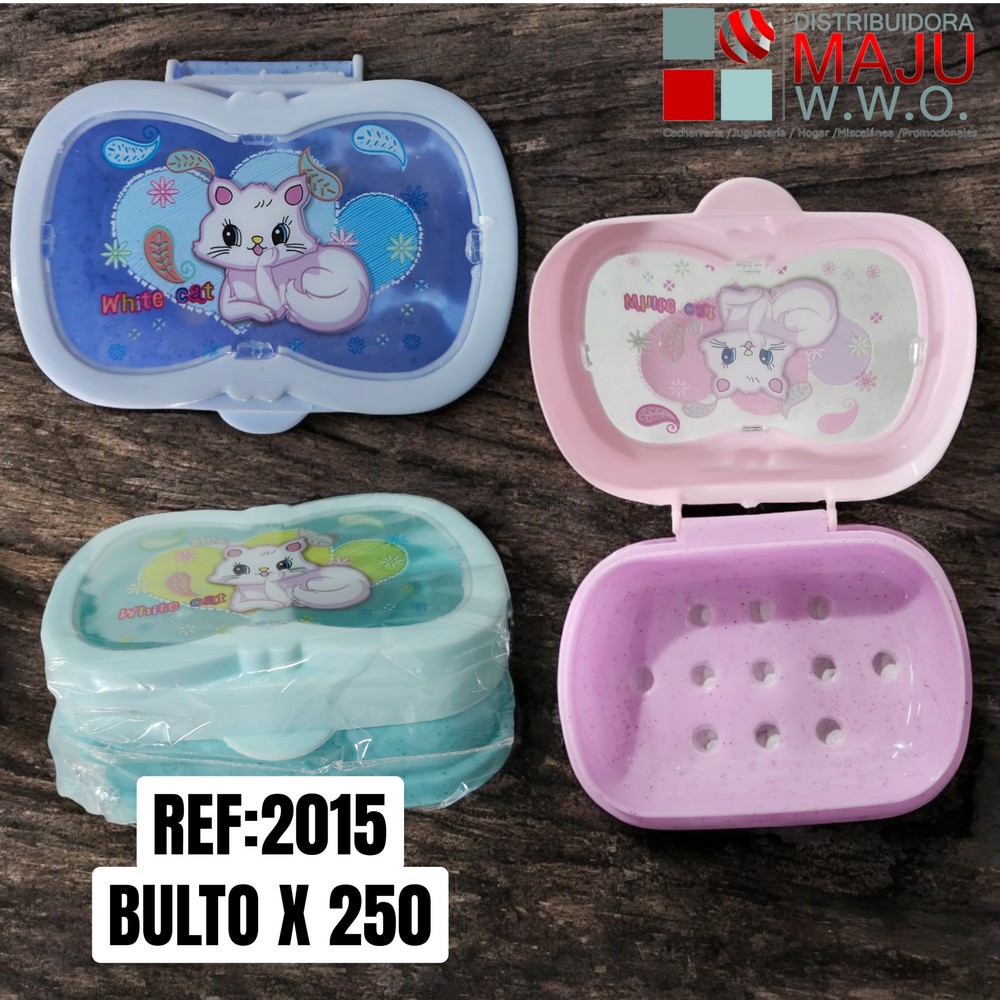 Jabonera De Plastico Y Acrilico Con Gaticos