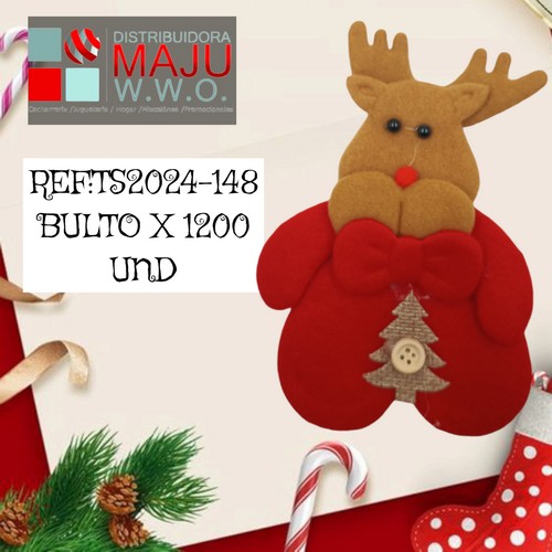 Muñecos Pequeños Navideños En Bolsa Par