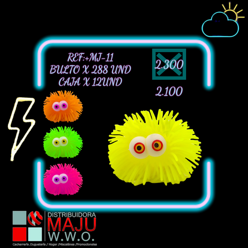 Bolitron Peludo Grande Varios Colores Con L