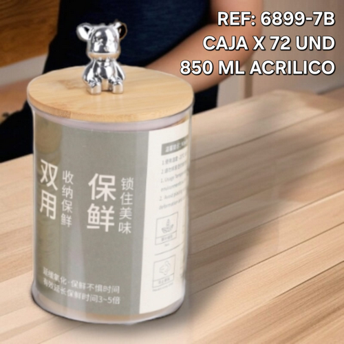 Recipiente Para Grano En Acrilico 850Ml