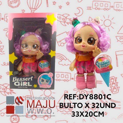 Muñeca En Caja Con Ojos Cup Key Para Niñas