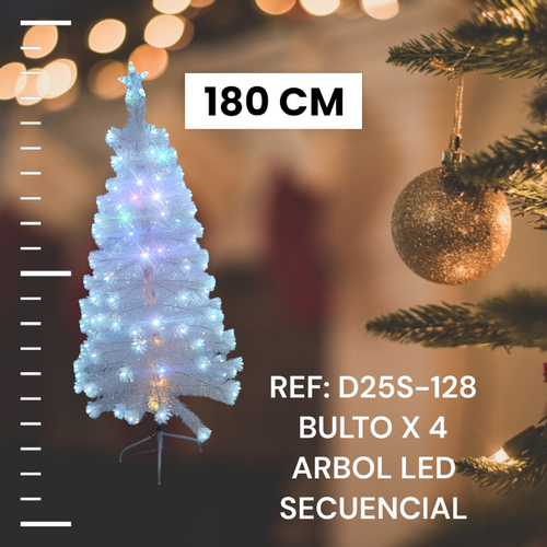 Arbol De Navidad Fibra Optica Luces Vivos