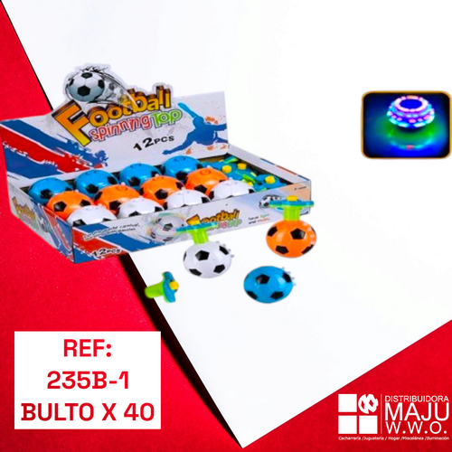 Juguete Trompo Balon De Futbol Con Luces 1