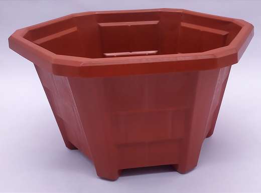 Matera Grande Hexagonal Dos Colores 18 Cm