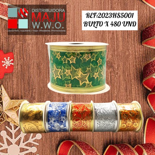 Cinta Navideña Estampada Cajax20Pcs Sur