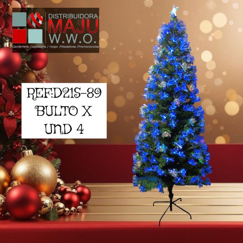 Arbol Navidad 210Cm Fibra Verde Con Bolas