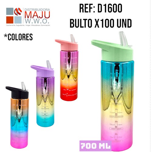 Botilo Tornasol 700Ml Reflectivo Colores Var