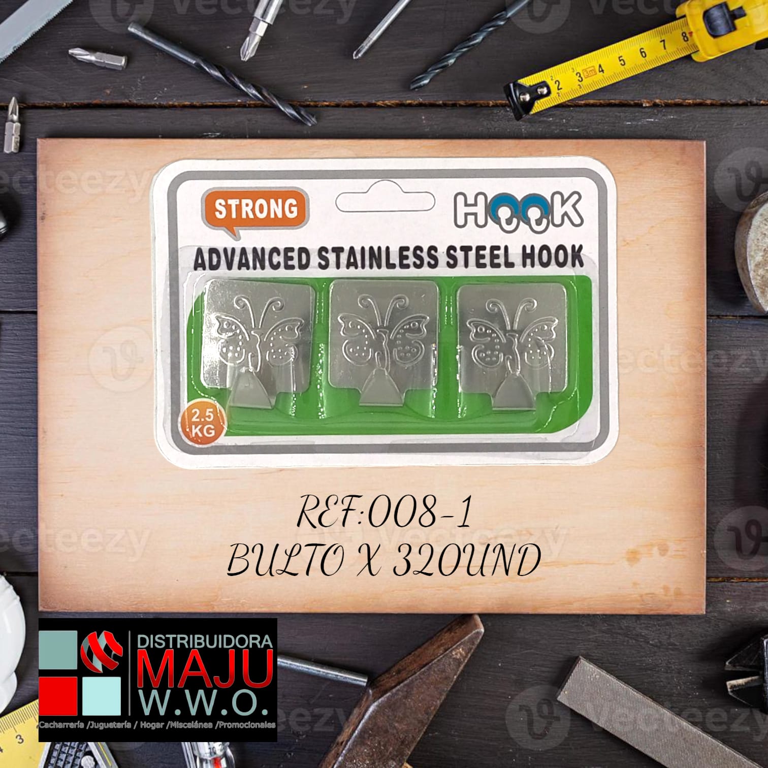 Adhesivo Para Colgar Metalico X 3Pcs En Bli