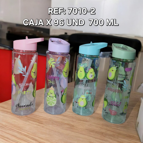 Botilo 700 Ml Redondo Decoracion Aguacate