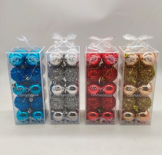 Bolas Navideñas En Caja Elegante Colores M