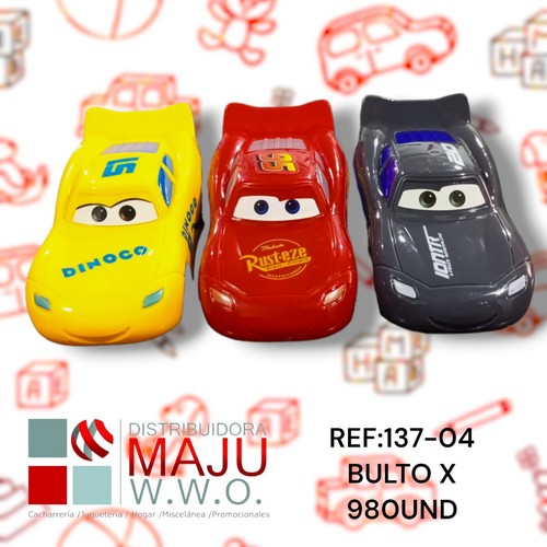 137-04 Carro De Nascar Con Ojos En Colores Varios