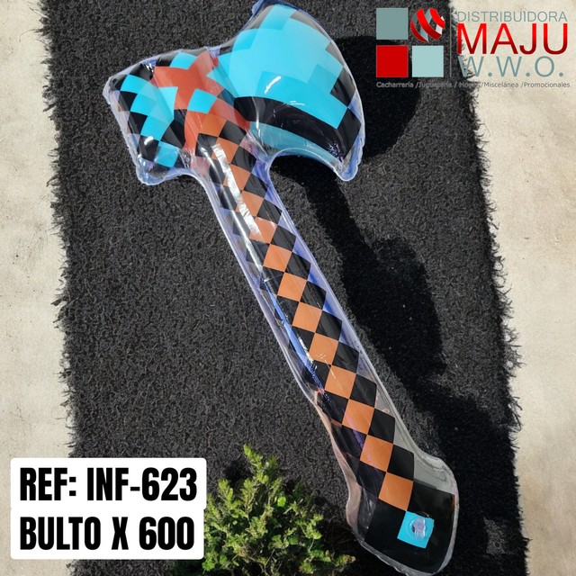 Inflable En Forma De Hacha Minecraft Grand