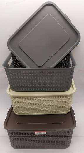 Canasta Rectangular Rattan Encored 8Lts