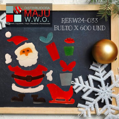 Sticker Navidad Santa Trineo 25Cm