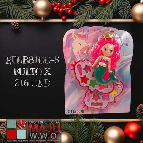 Maquillaje Sirena Doble En Blister