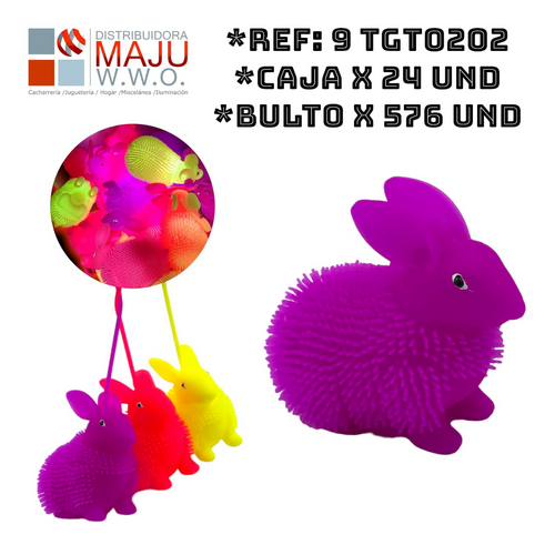 Tgt0202-Bolitron Con Luz Conejos De Colores Vari