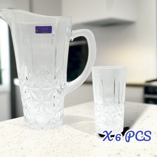 Jarra 1400 Ml Con 6 Vasos 260 Ml Diseñ