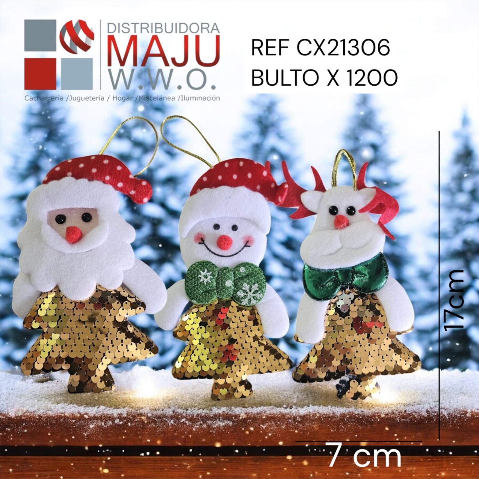 Decoracion Navideña Santa, Snowman, Reno Y