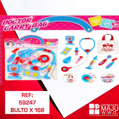 Set De Doctor Para Niños Con Colores Rojo Y
