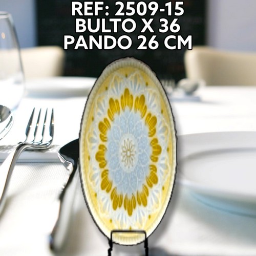Plato De Ceramica Pando Diseño Mandala 26C