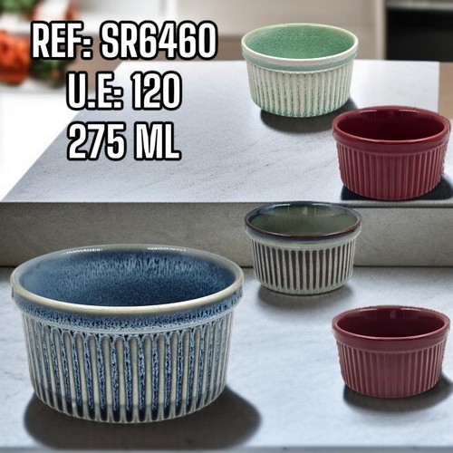 Tazon Ceramico Para Postres Colores Terraco