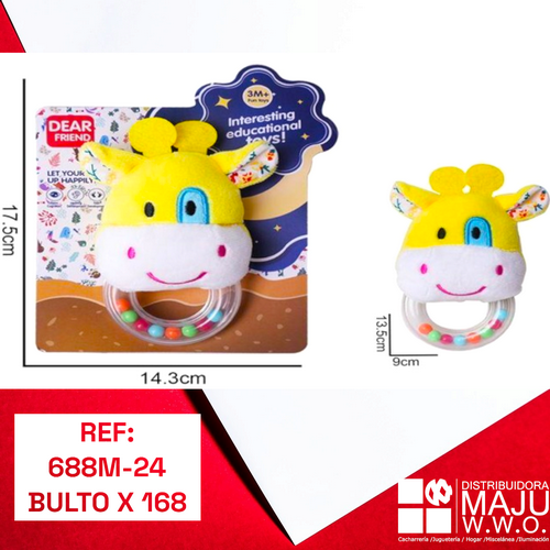 Sonajero Para Bebes Jirafa De Peluche