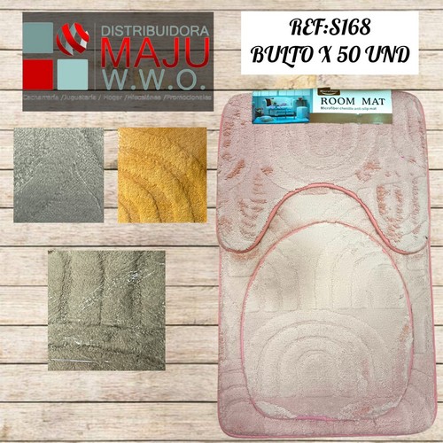 Juego De Baño Tipo Microfibra Colores Varios