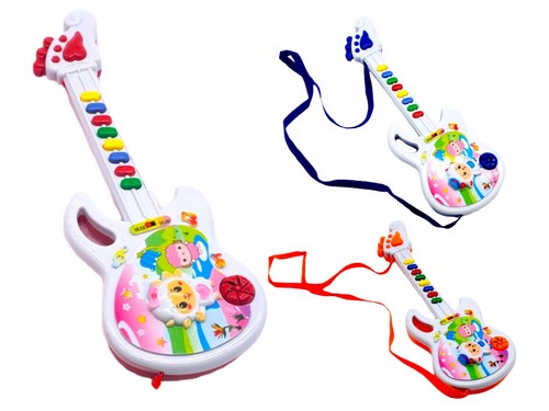 Guitarra Con Teclas De Colores, Con Música (