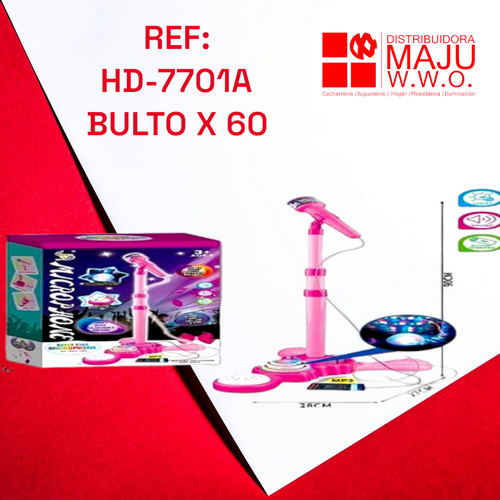 Microfono Infantil Con Luces Y Mp3 Conexi