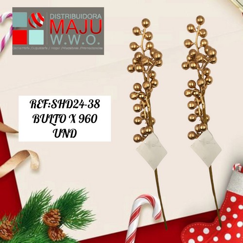Pin Navide?O Bolitas Doradas X2Pcs De 35C