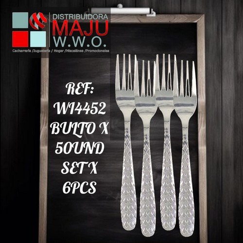 Tenedor Plateado 6Pcs 410, 20Cm, El Mismo E