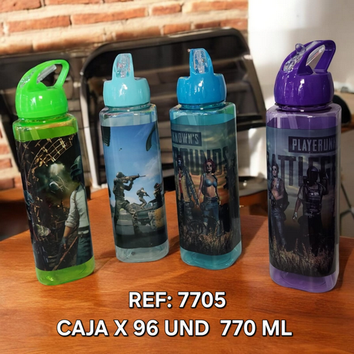 Botilo 770 Ml Cuadrado Diseño Soldados