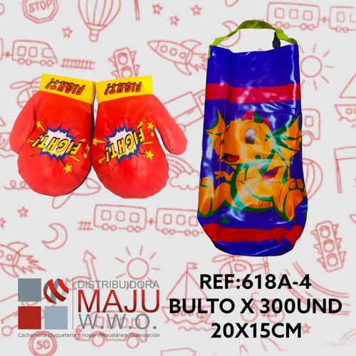 Tula De Box Para Rellenar Con Guantes Para