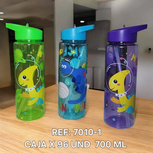 Botilo 700 Ml Redondo Tematica Dinosaurios