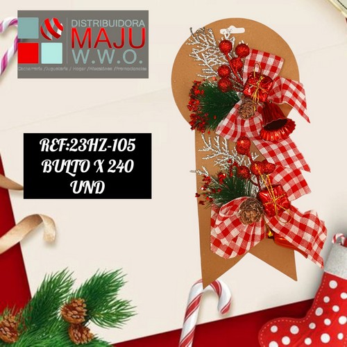 Corbatines Campana Decorativos Navidad X2