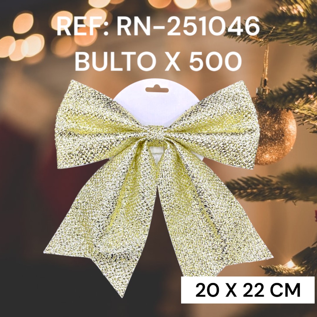 Decoracion Navidad Moño En Blanco Con Do