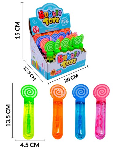 Burbujero Paleta Con Diseño Espiral Colores N