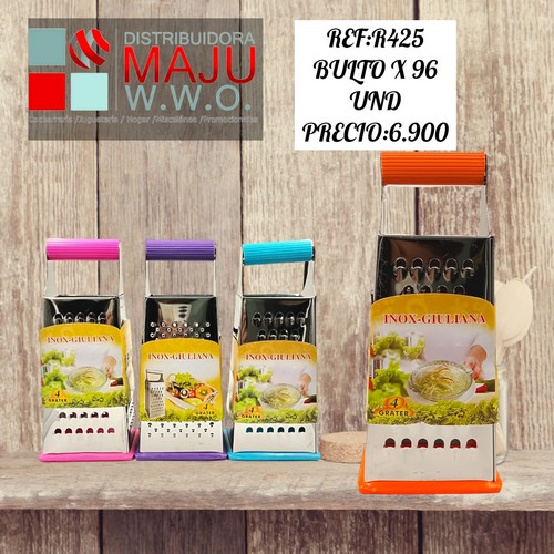 Rallador Rectangular Manija Colores 21.5 X 9
