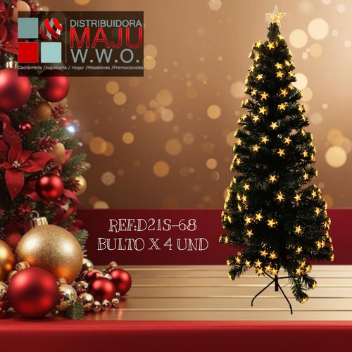 Arbol Navidad Fibra Y Luz 180Cm