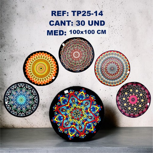Tp25-14 Tapete Redondo 100X100 Cm Diseños